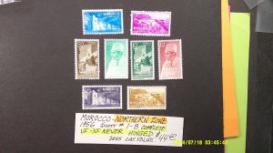 Morocco Northern Zone 1956 Scott# 1-8 Complete VF-XF Mint NH