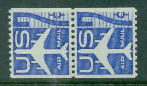 U.S. C52 7c Jet Fine MNH Pair