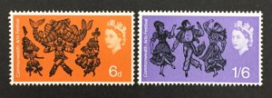 Great Britain 1965 #428-9, Commonwealth Art, MNH.