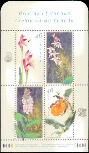 Canada #1790b, Complete Set, Souvenir Sheet Only, 1999, Flowers, Never Hinged