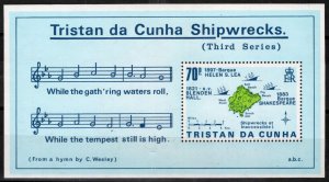 ZAYIX Tristan da Cunha 415 MNH Maps Shipwrecks Music Sheet 111922SM10