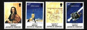 British Antarctic Territory-Sc#129-32-Unused NH set-Space-Haley's Comet-...