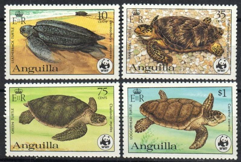 Anguilla Stamp 537a-540a  - Turtles