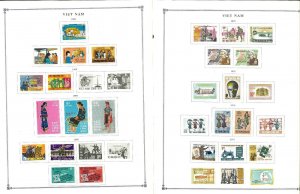 Viet Nam 1956-1975 M&U Hinged on 20 Scott International Pages.