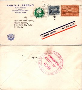 1953 Cuba (Havana) Advertisement to United States ( Postal History ), 1953