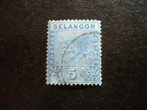 Stamps - Selangor- Scott# 27 - Used Part Set of 1 Stamp
