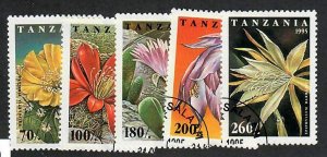 Tanzania; Scott 1388-1393;  1994;  Precanceled; NH; Flowers