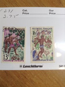 French Polynesia  #  229/231  Used