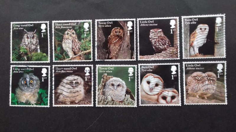 Great Britain 2018 Birds - Owls Used