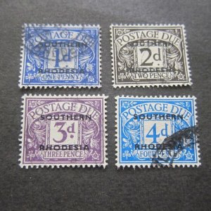 Southern Rhodesia 1951 Sc J2-J5 set FU