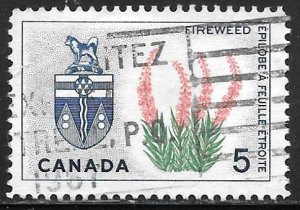 Canada 428: 5c Yukon, Fireweed, used, F-VF