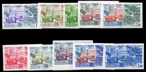 France, Officials #1O27-1O36 (YT 65-7,73-4,77-8,82-4) Cat€291, 1981-84 Coun...