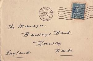 United States Maryland Baltimore 1940 machine  5c Monroe Prexie to England.