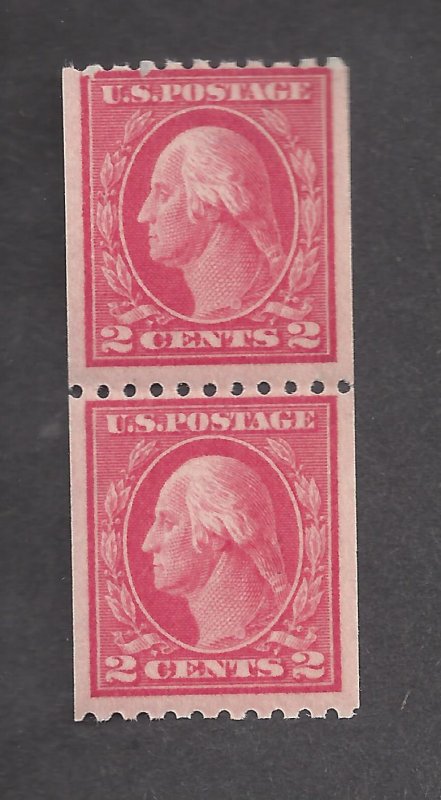 USA  Scott # 442  MNH  Coil Pair   CV = $ 55.00  Lot 170117