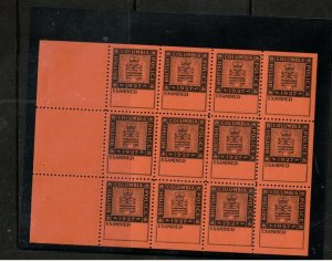 Van Dam #BCP1 Extra Fine Never Hinged Rare Booklet Pane Police Inspection