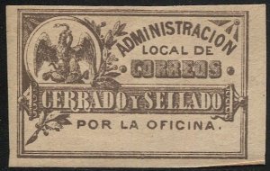 MEXICO MLH Cerrado Y Sellado Imperf Official Seal, unused, Bird