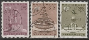 1972 Austria - Sc 916-8 - used VF - 3 single - Fountains