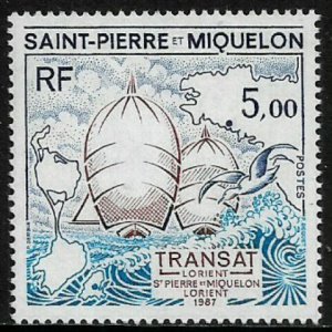 St Pierre & Miquelon #492 MNH Stamp - Transat Yacht Race