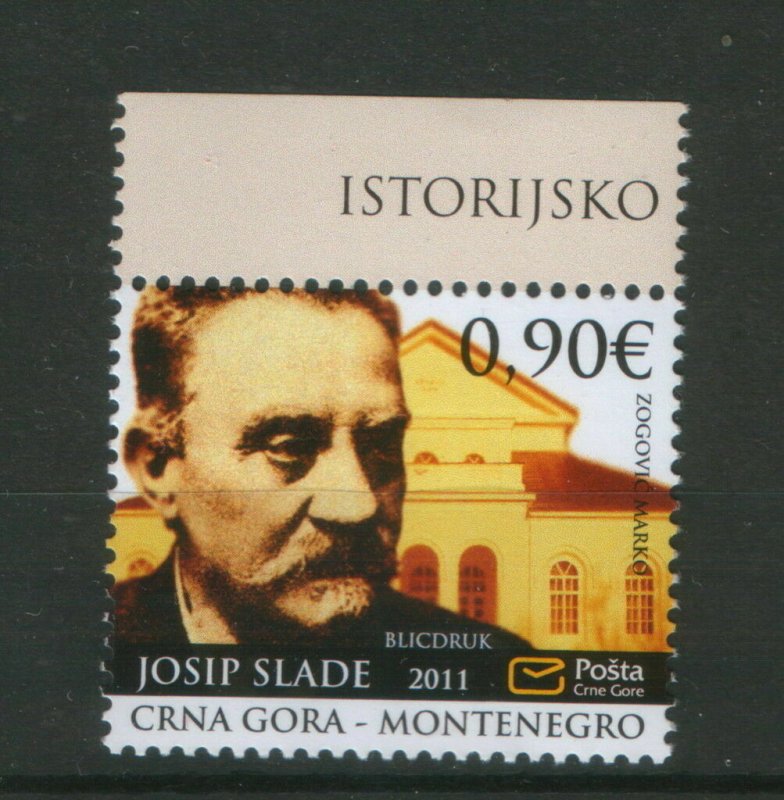 MONTENEGRO-CROATIA-MNH**  STAMP-JOSIP SLADE-2011.