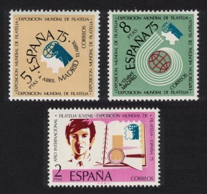 Spain ESPANA 75 Intl Stamp Exhibition 3v 1974 MNH SG#2232-2234