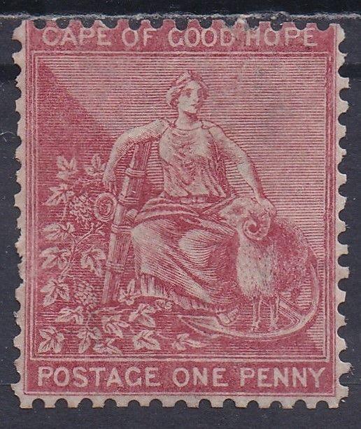 CAPE OF GOOD HOPE 1864 HOPE 1D WITH FRAME LINE EXPERTISED RICHTER 