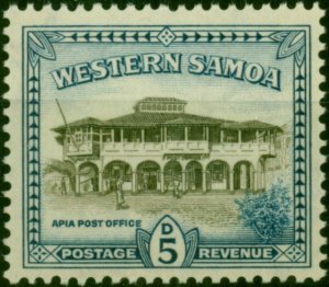Western Samoa 1949 5d Sepia & Blue SG205 V.F MNH