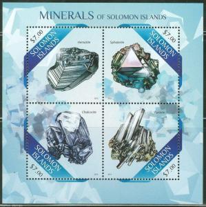 SOLOMON ISLANDS  2013 MINERALS  SHEET MINT NH