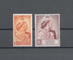 NORTHERN RHODESIA 1948 SG 48/49 MNH Cat £120.50