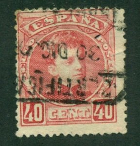 Spain 1905 #282 U SCV(2020)=$4.50