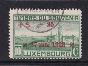 Luxembourg   #B4  used 1923  view  10 + 5c +25c