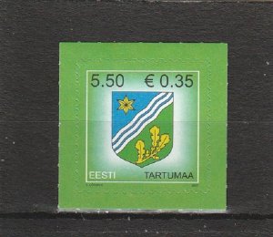 Estonia  Scott#  573  MH  (2007 Tartumaa County Arms)