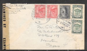 Just Fun Cover Ecuador #C55 Airmail Cover Opened by Examiner NOV/7/45 (my2782)