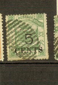 NORTH BORNEO (P2312B) 5C/8C LION ARMS SG19  VFU