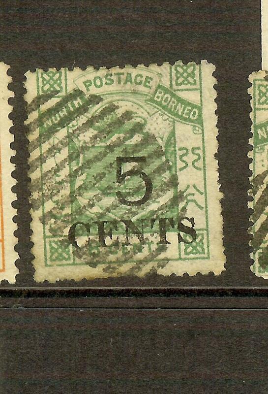 NORTH BORNEO (P2312B) 5C/8C LION ARMS SG19  VFU