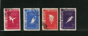 ROMANIA #1116-1120  1956 16TH OLYMPIC GAMES      MINT VF NH O.G  CTO