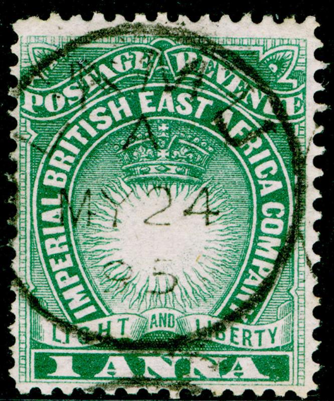 KENYA UGANDA TANGANYIKA  SG5, 1a blue-green, FINE USED, CDS. Cat £14.