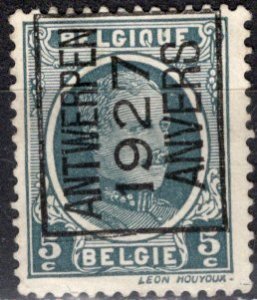 Belgium; 1922: Sc. # 147; O/Used Precancel Single Stamp