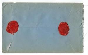 1916 Straits Settlements To USA Bank Cover With Wax Seals (SS-32)
