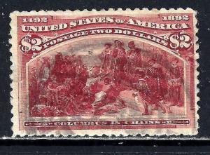 #242 US $2.00 BROWN RED COLUMBIAN-USED-N/G-FINE 