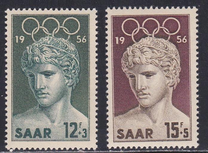 Saar # B109-110, Melbourne Summer Olympics, NH Set