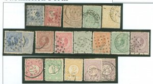 Netherlands #7a/8a/17/19/21/23/ Used Single