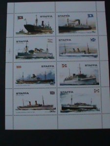 ​STAFFA -WORLD FAMOUS CRUISES-MNH SHEET VF-EST.VALUE $12 RARE LOWEREST PRICE