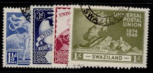 SWAZILAND GVI SG48-51, anniversary of UPU set, FINE USED.