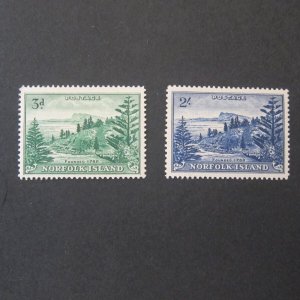 Norfolk Island 1959 Sc 23-24 set MH