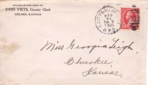 United States U.S. R.P.O.'s K. City & Webb City 1900 910-J-1  Bit reduced at ...