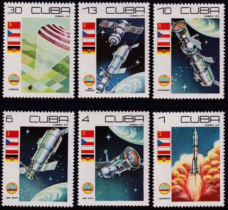 Sc# 2244 / 2249 Cuba 1979 Russian Cosmonaut's Day full set MNH CV: $3.30