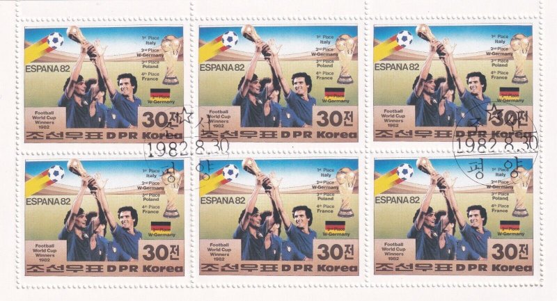 SA18k Korea 1982 Football World Cup Winners used block