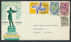 1965 Qantas First Flight Cover - Sydney Vienna via BKK AAMC 1543a SPECIAL - p...