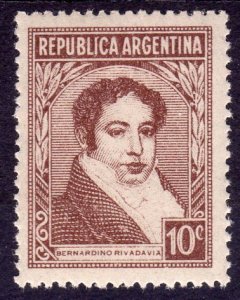 Argentina 1946  Sc# 529 Bernardino Rivadavia/Freemasonry Single  MNH