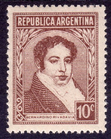 Argentina 1946  Sc# 529 Bernardino Rivadavia/Freemasonry Single  MNH